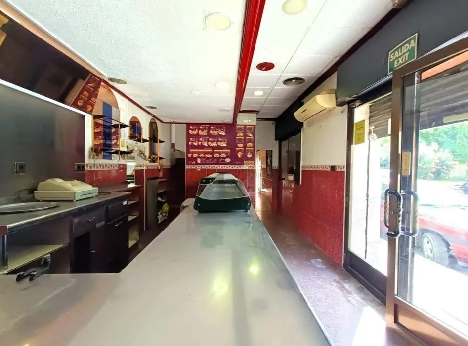 Corner hospitality premises with terrace