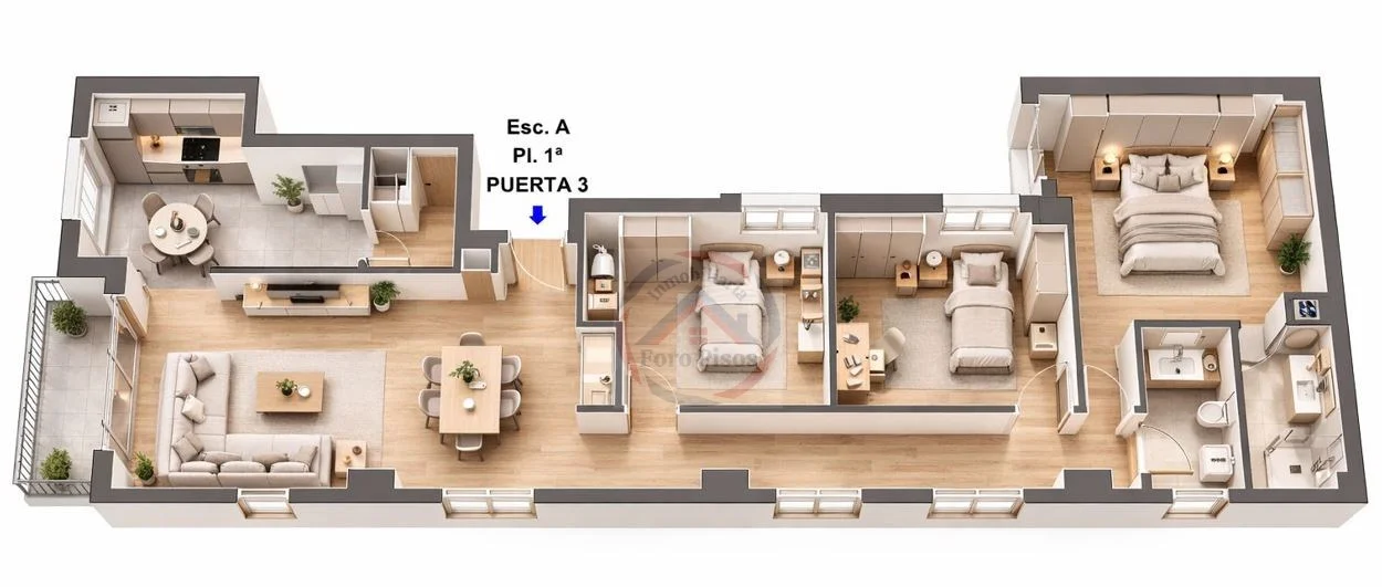 Three-bedroom new-build flat in Sueca
