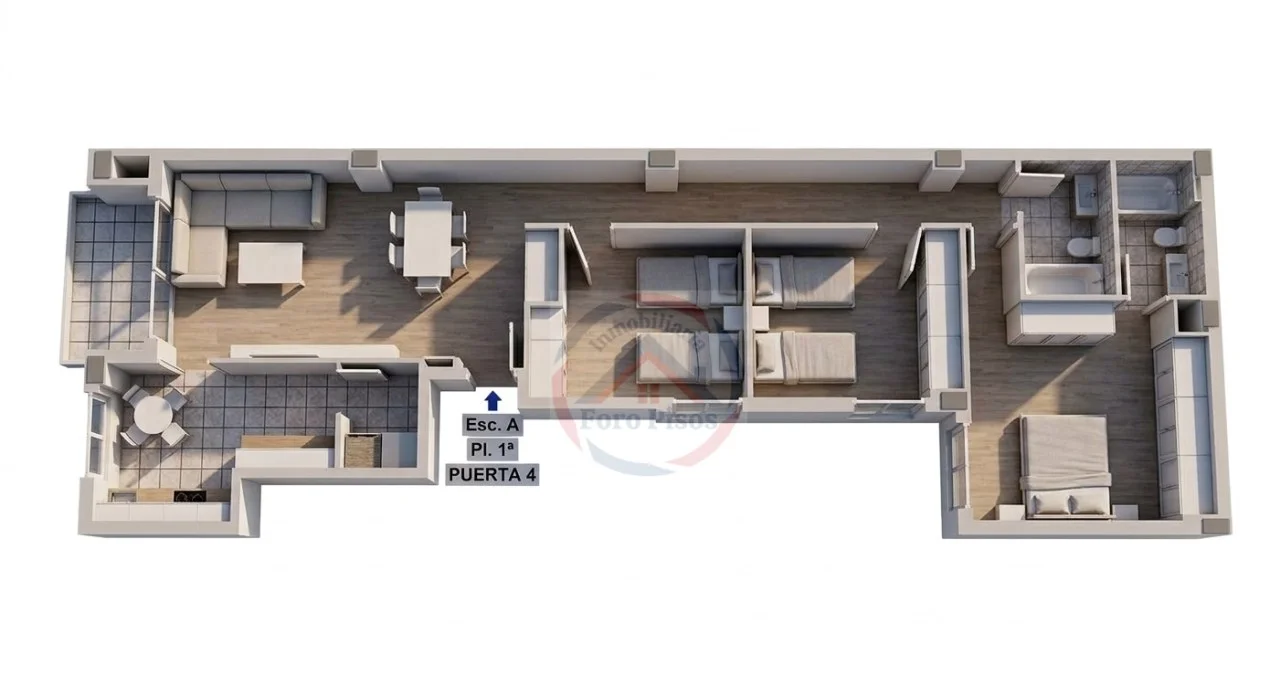 New three-bedroom flat in Sueca