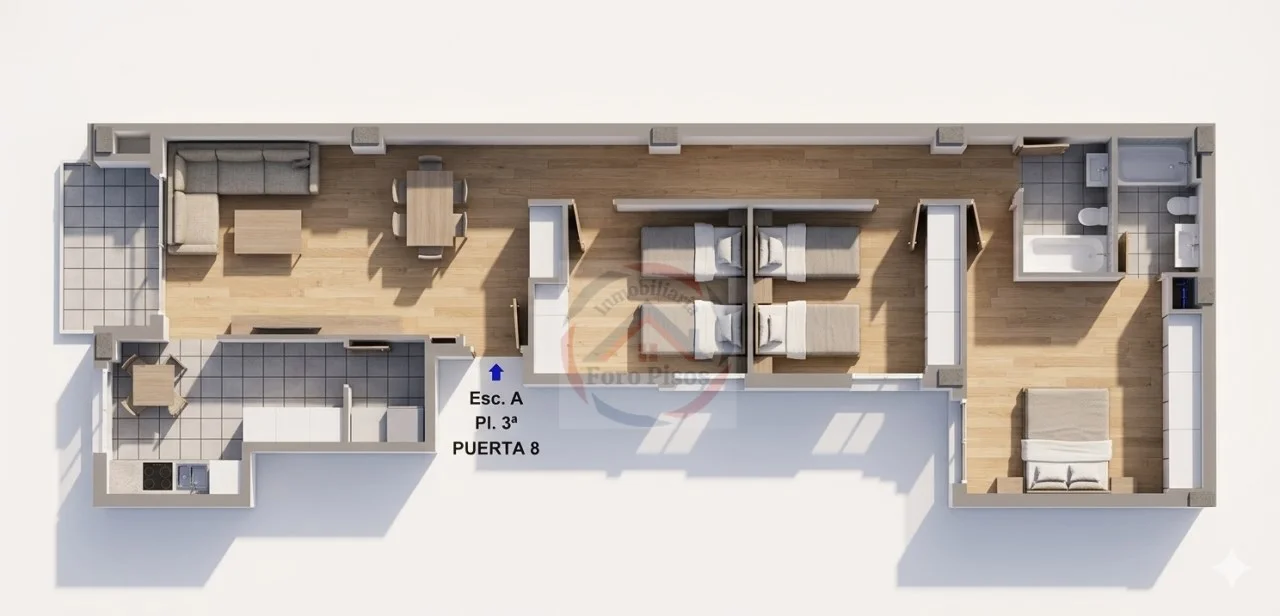 New-build flat in Sueca, 3 bedrooms