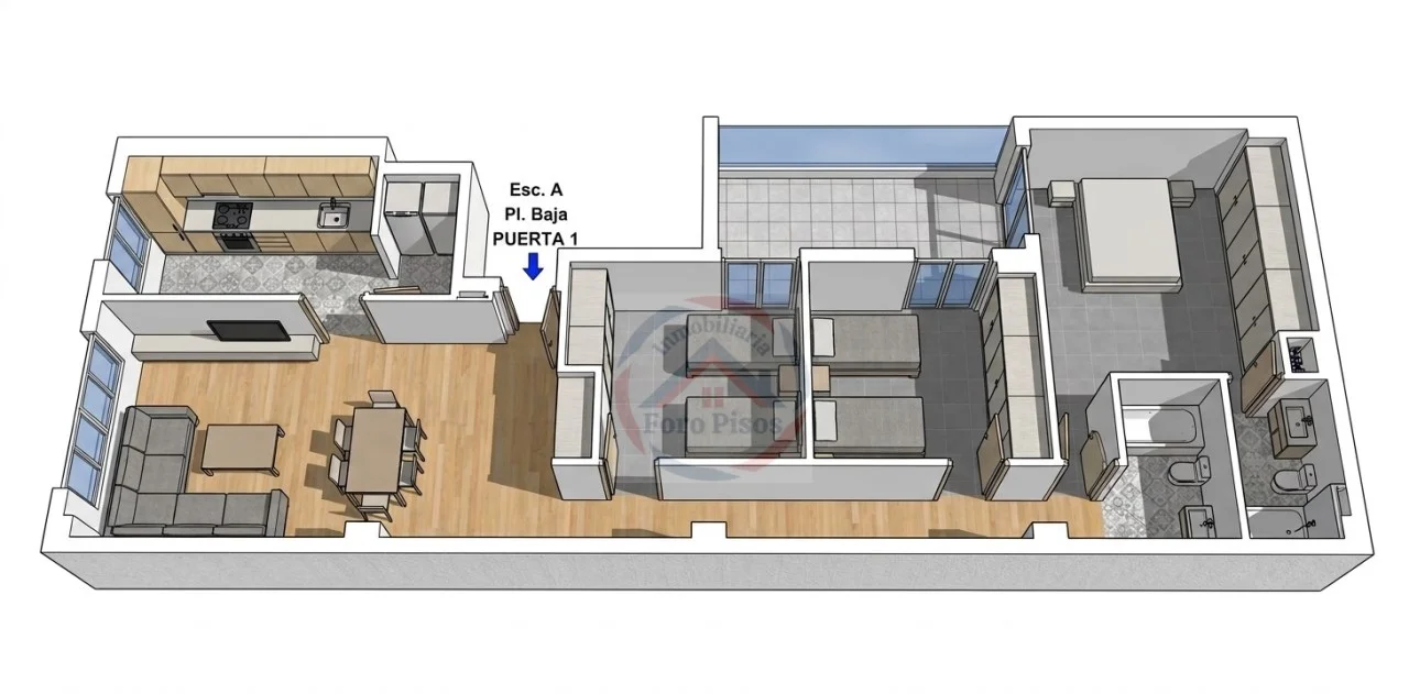 New three-bedroom flat in Sueca
