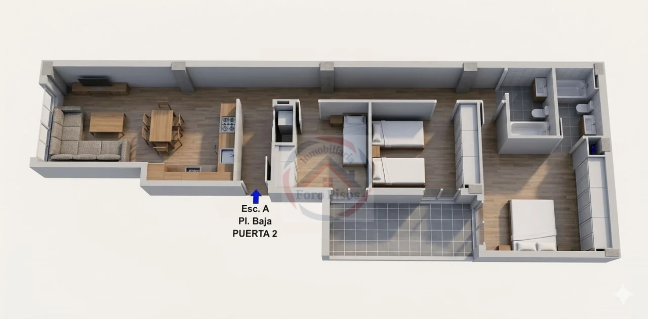 New-build flat in Sueca, 3 bedrooms