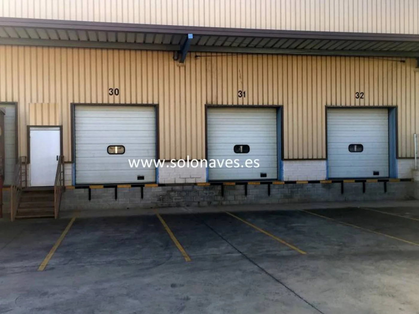 Industrial warehouse with loading docks