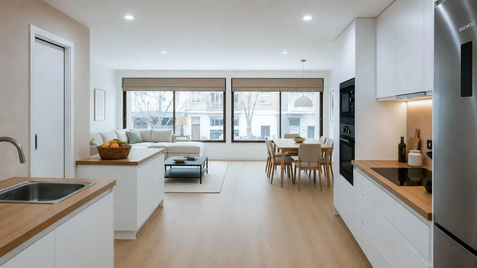 100 m² flat, 3 bedrooms, renovation