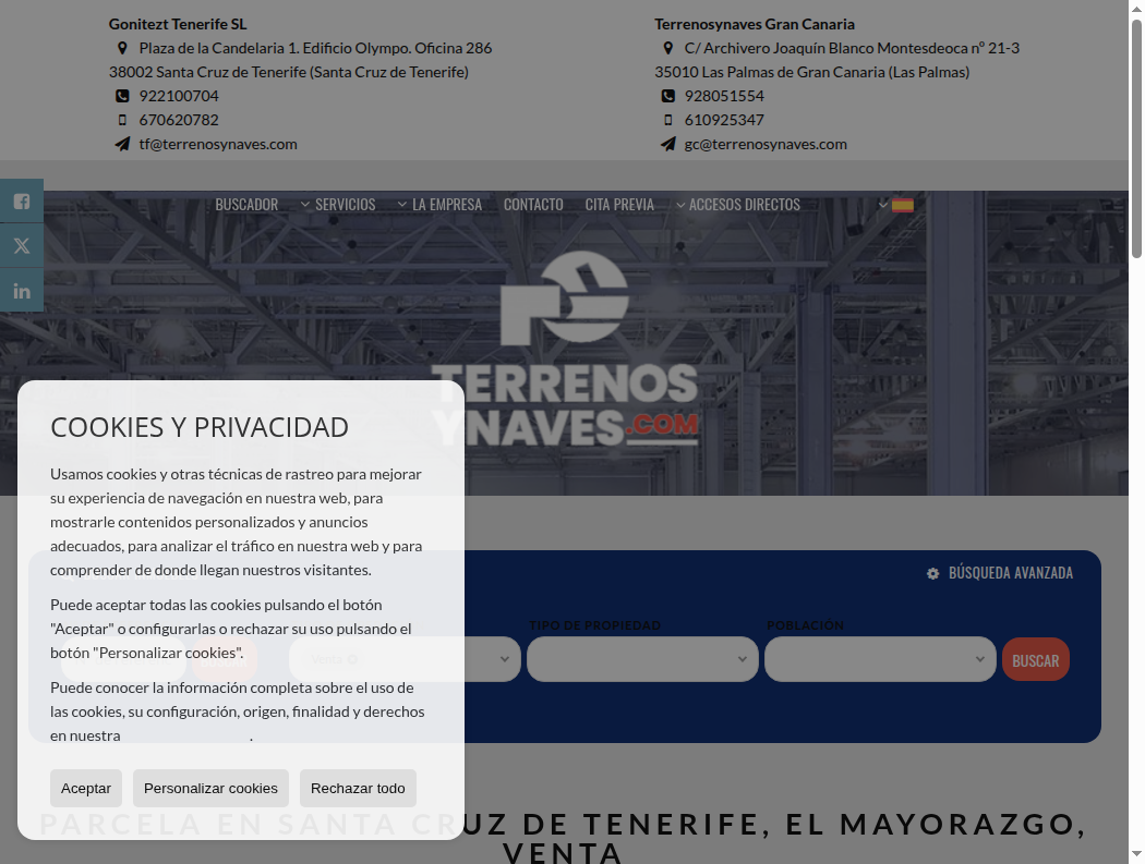 Large plot in Santa Cruz industrial zone
