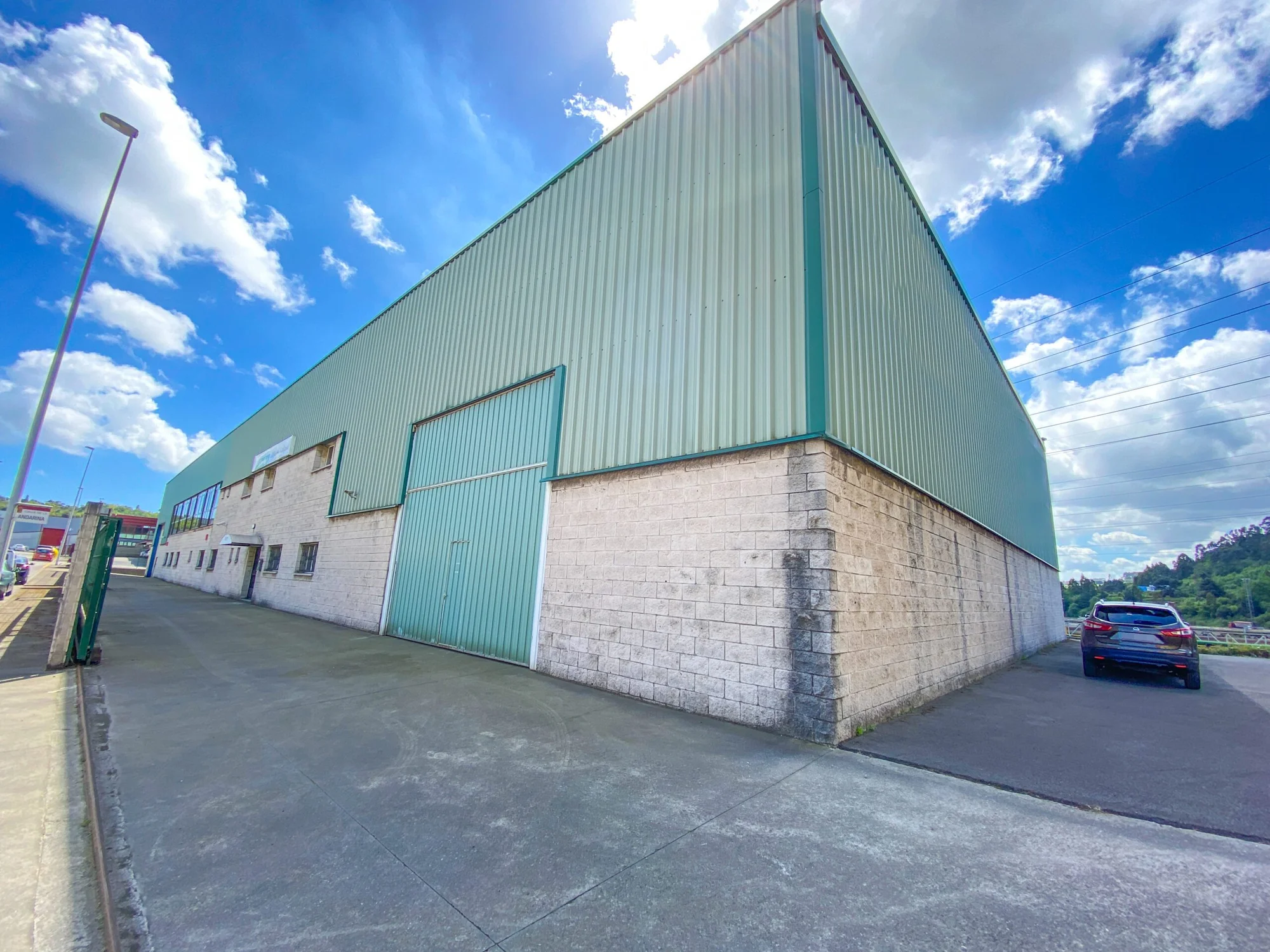 Industrial warehouse with truck logistics