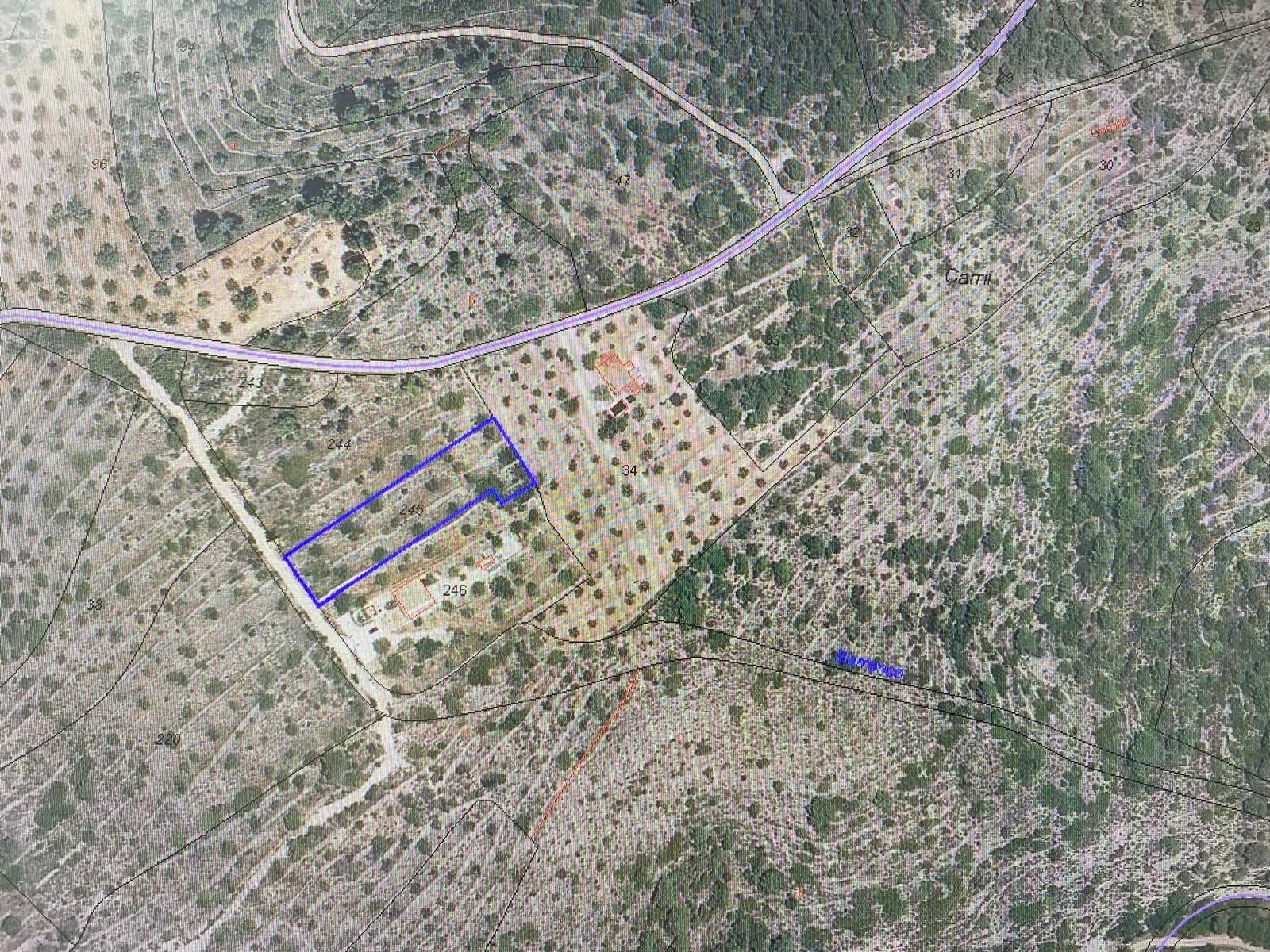 Rural plot near Chella, 1,866 m²