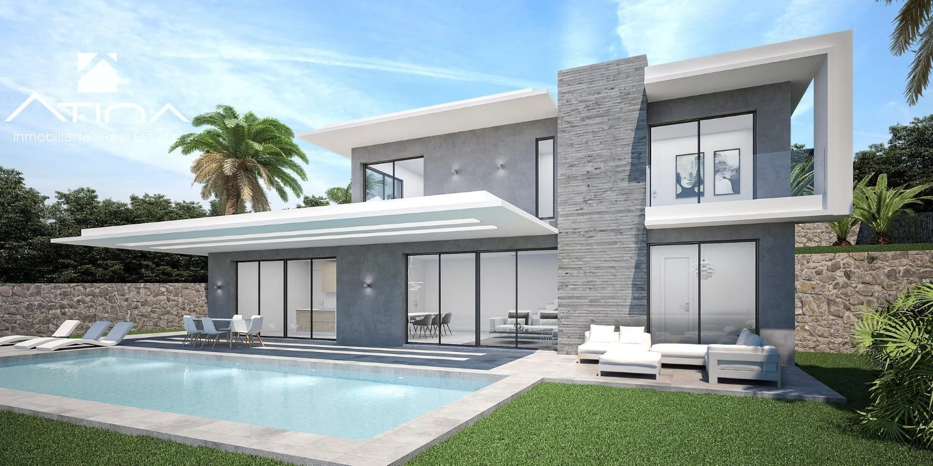 Villa moderna cerca de playas, 3 dormitorios