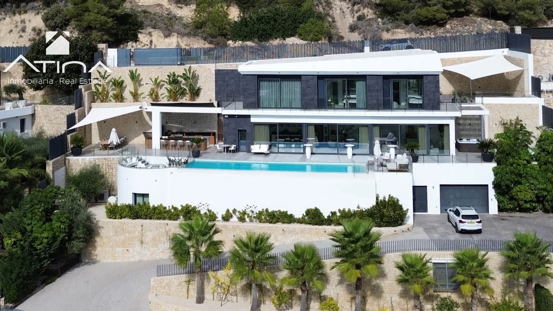 Modern luxury villa with sea views