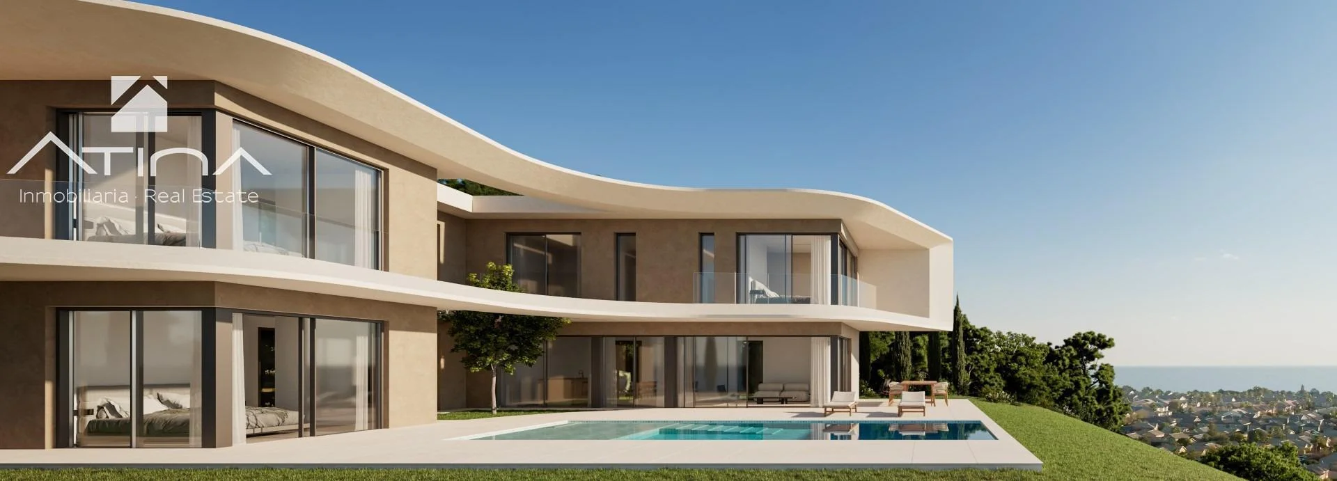 Luxury sea-view villa, 4 suites
