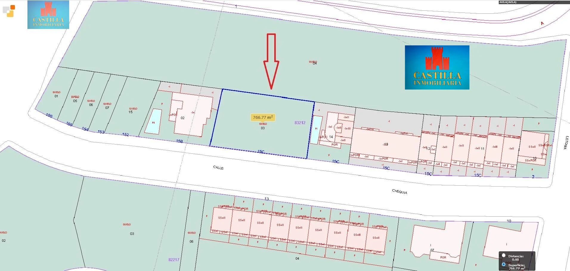 Parcela urbana de 766 m² en Hervencias Bajas