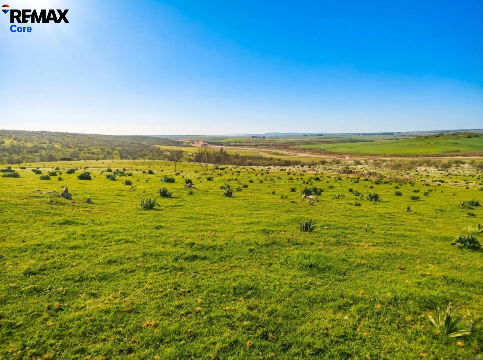 Finca ganadera rural con grandes instalaciones