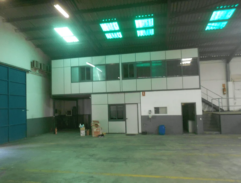 Logistics industrial warehouse with loading docks