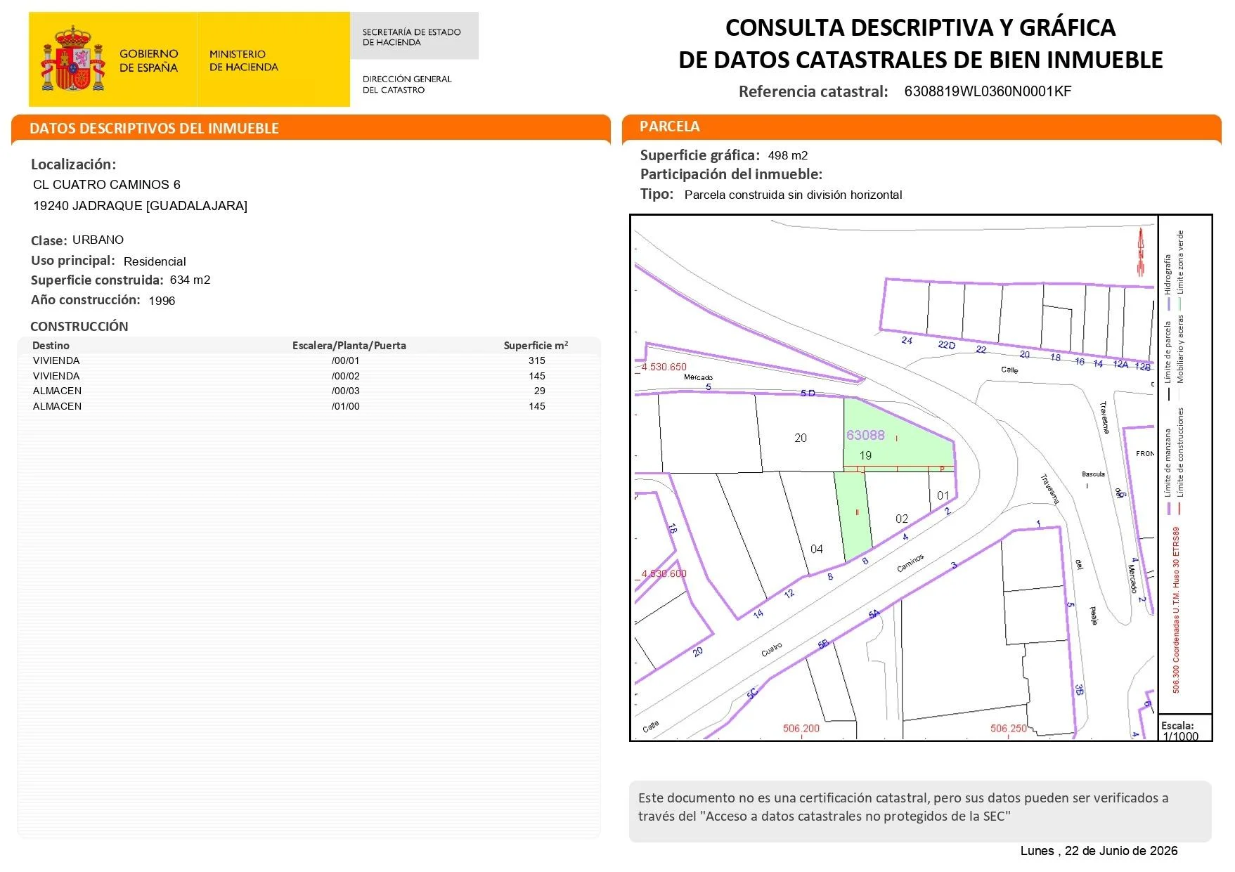 Industrial warehouse in Jadraque, 634 m²