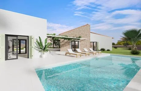 Large rural plot with licensed project