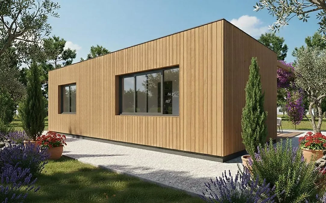 Parcela con proyecto modular cerca de Girona
