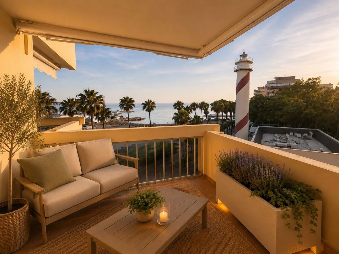 Beachfront Marbella flat with renovation upside