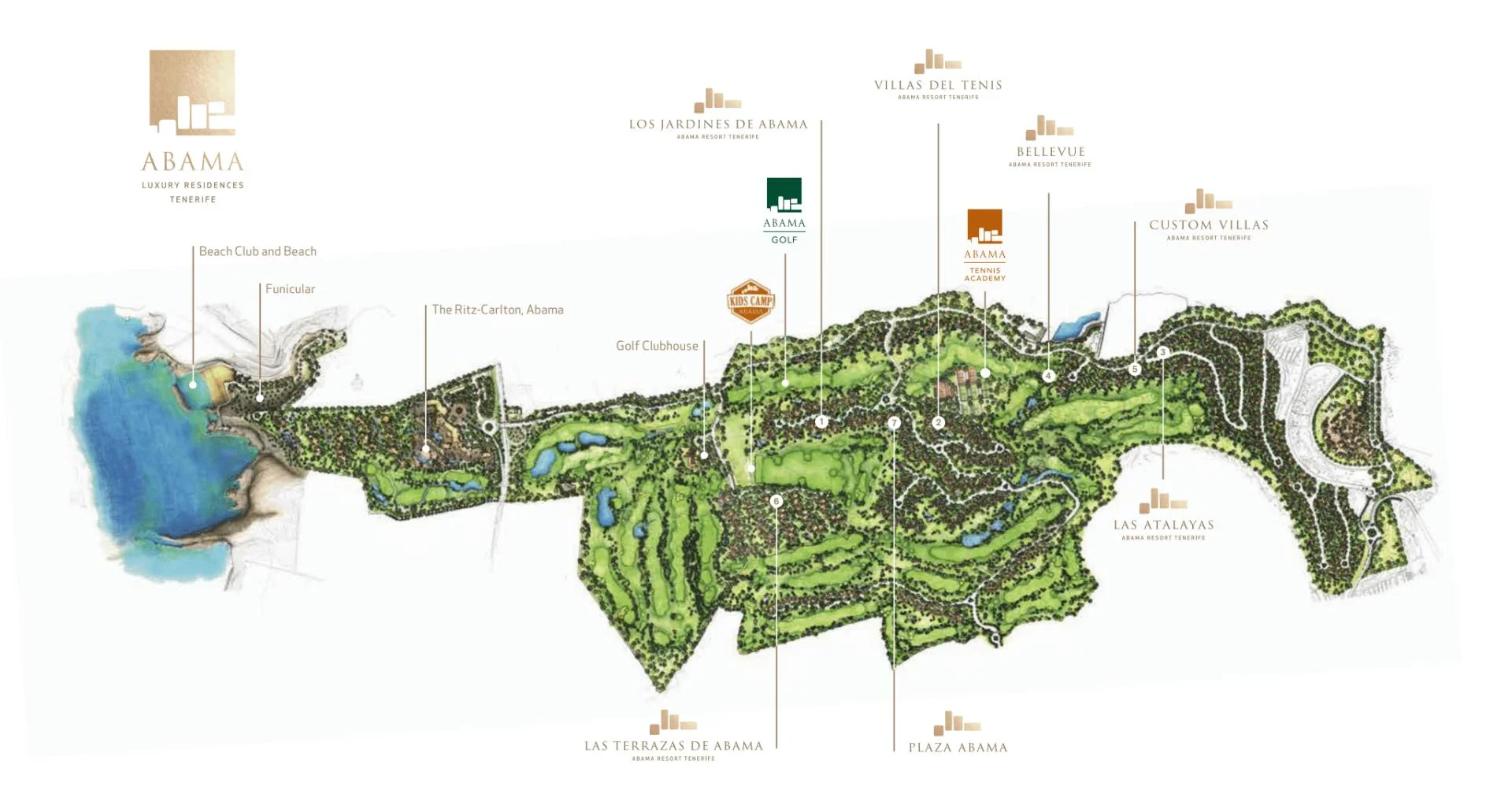Urban Abama golf plot with project