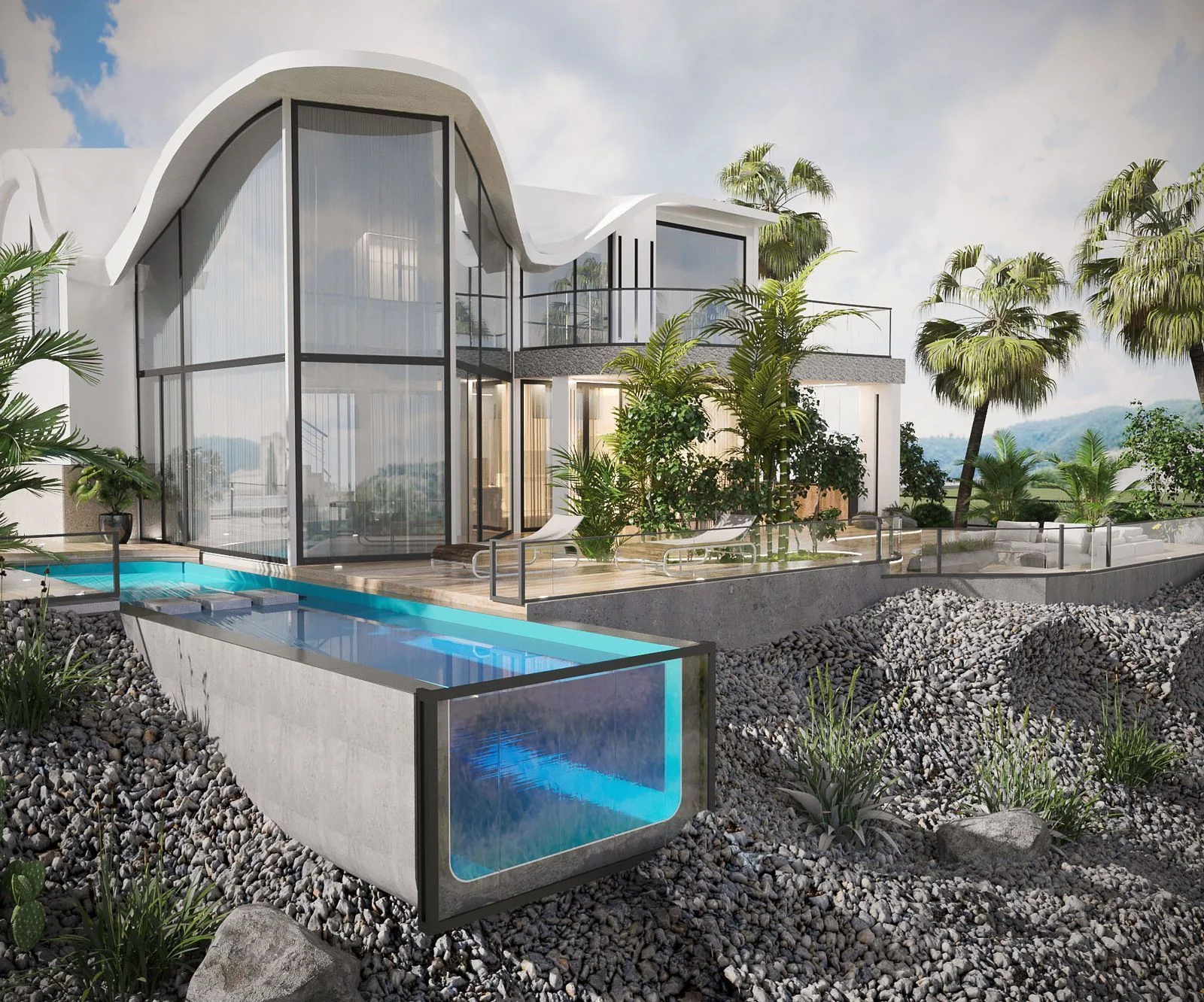Luxury villa with heated infinity pool