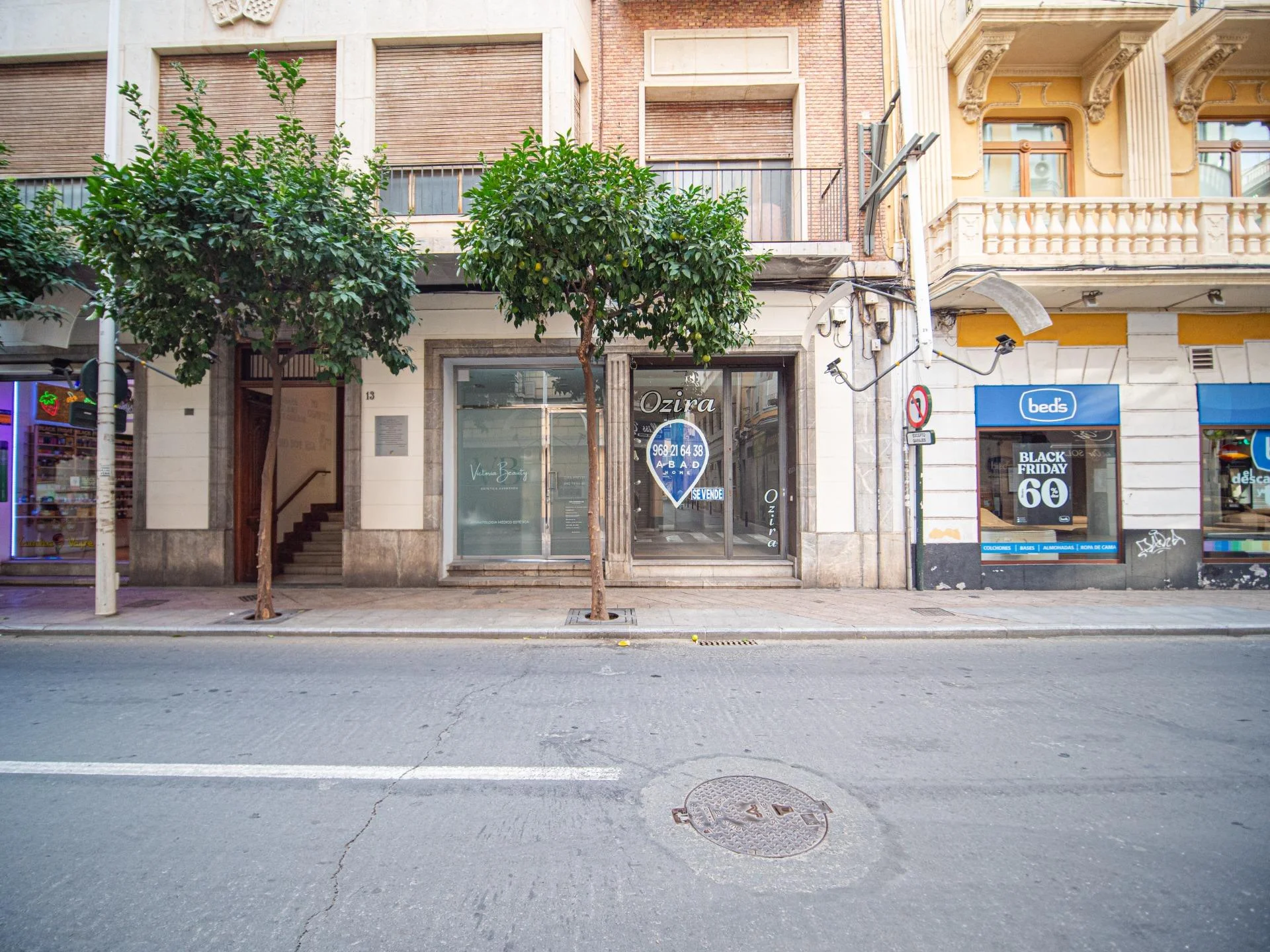 Central Murcia commercial unit, 86 m²