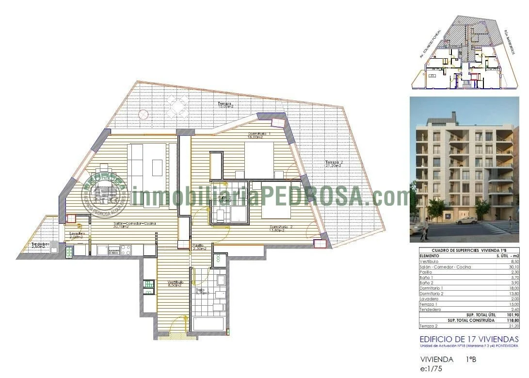 New-build Eduardo Pondal apartment, 2 bedrooms
