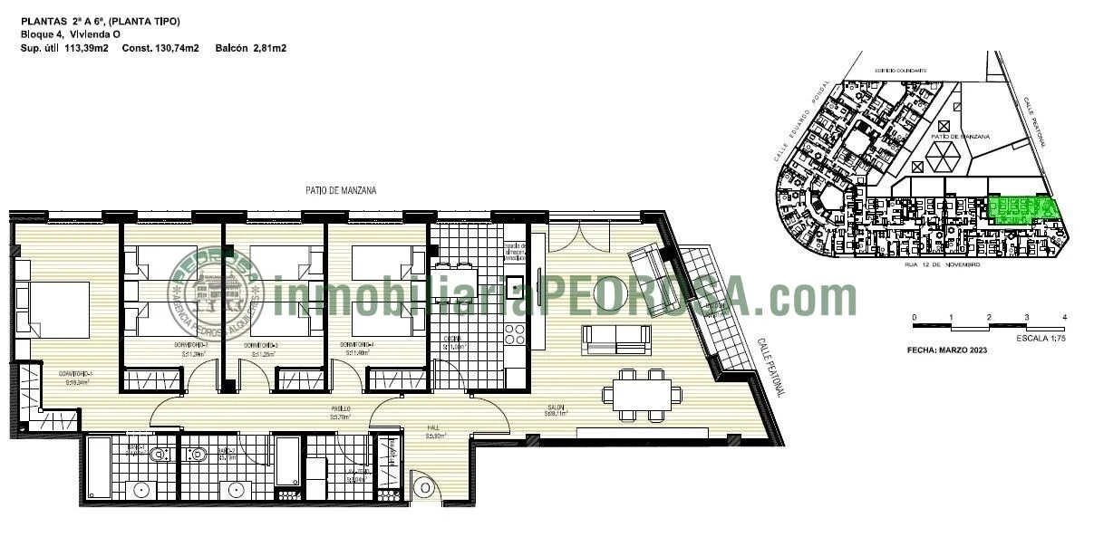 New-build flat in Eduardo Pondal