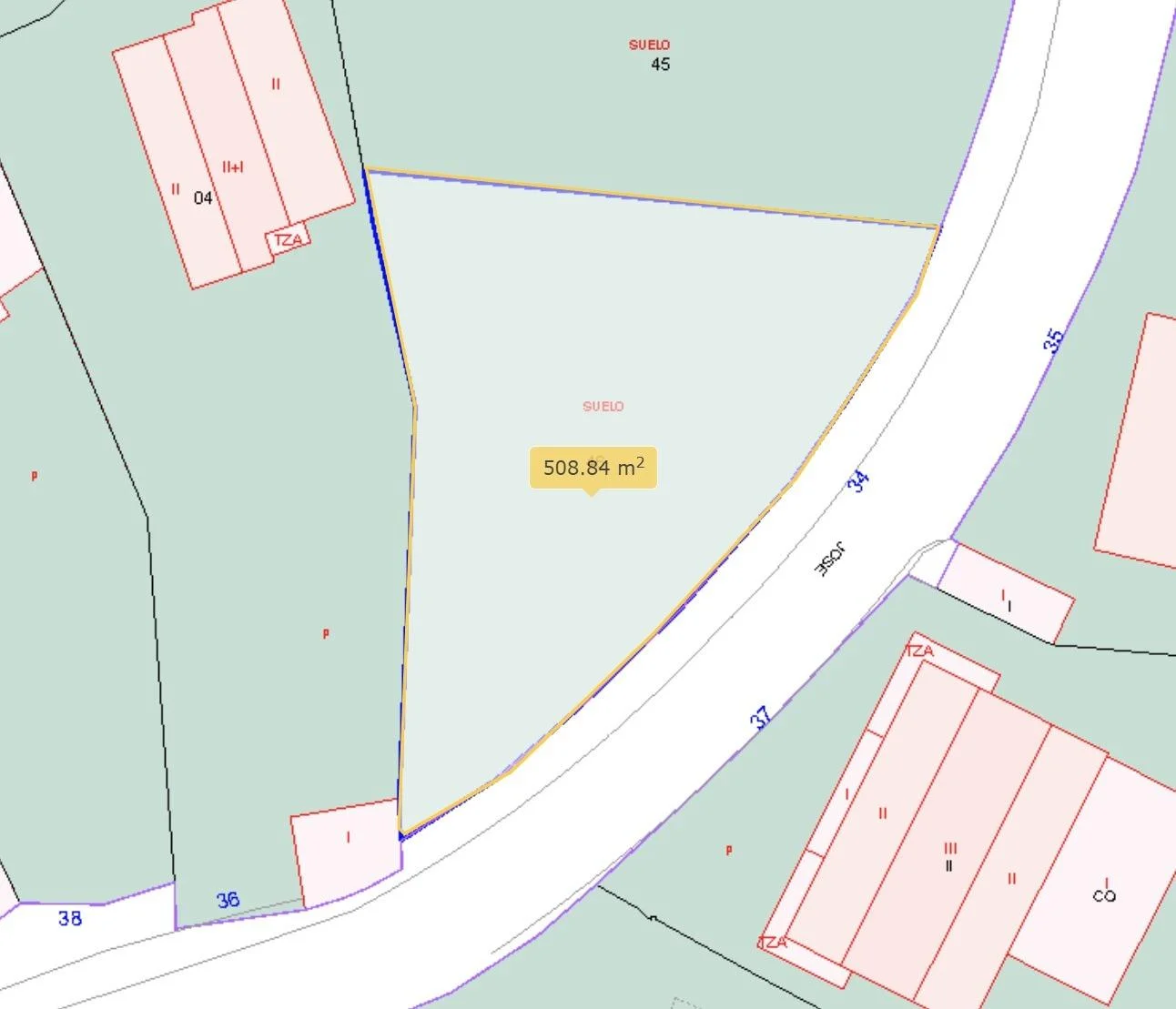 Parcela urbanizable en Poio de 509 m²