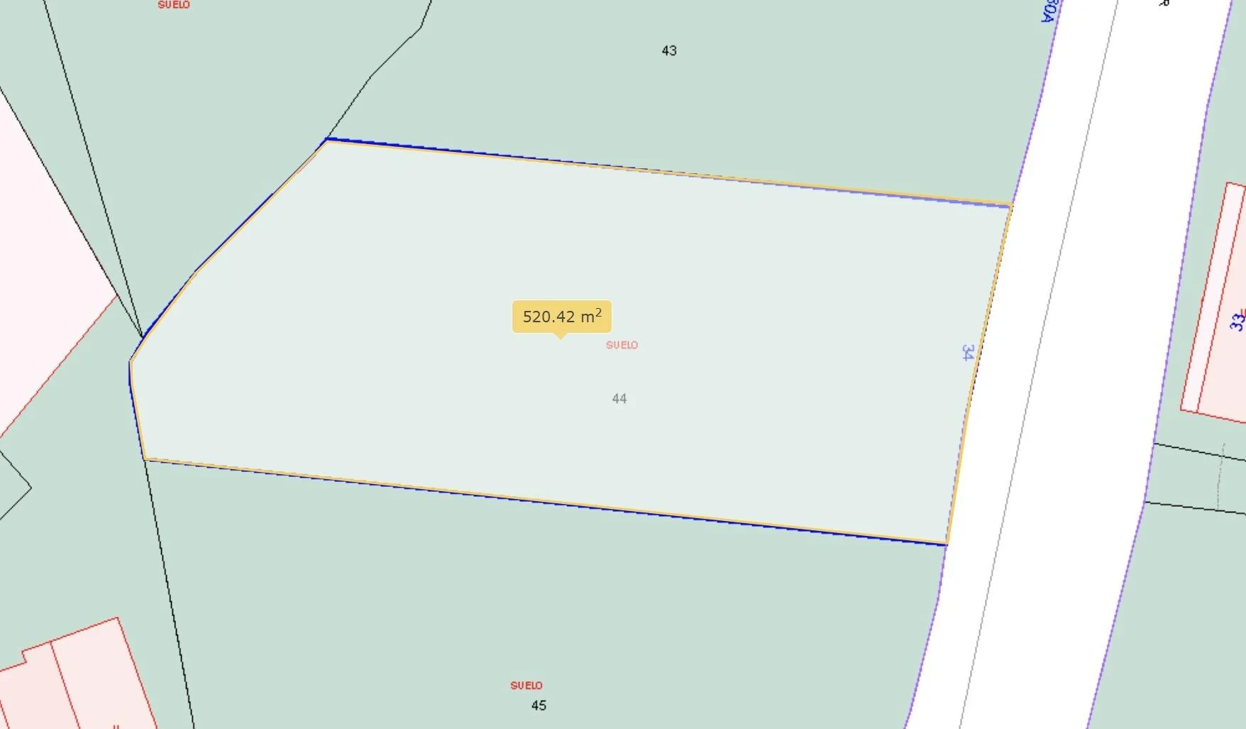 Developable Poio plot, 522 m²