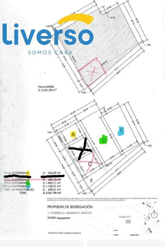 Parcelas urbanas en Villadiego, tres superficies