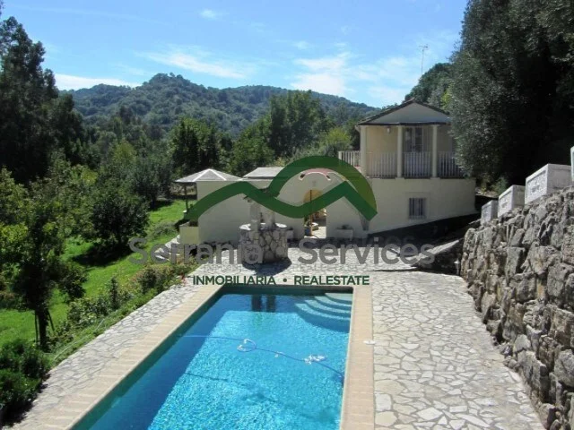 Rural house with pool near railway