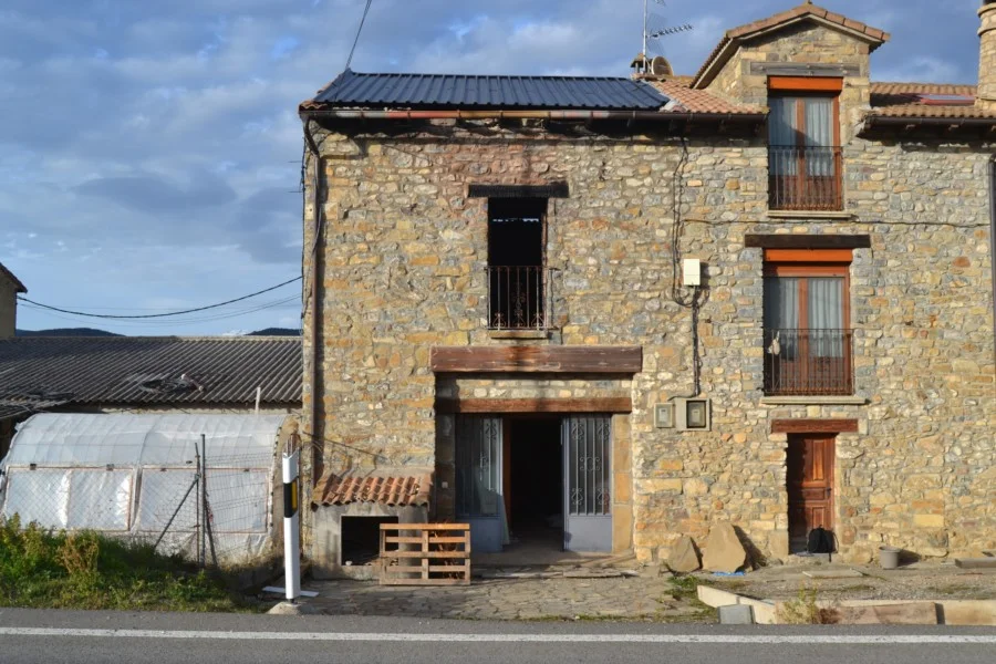 Fire-damaged village house, 2 bedrooms