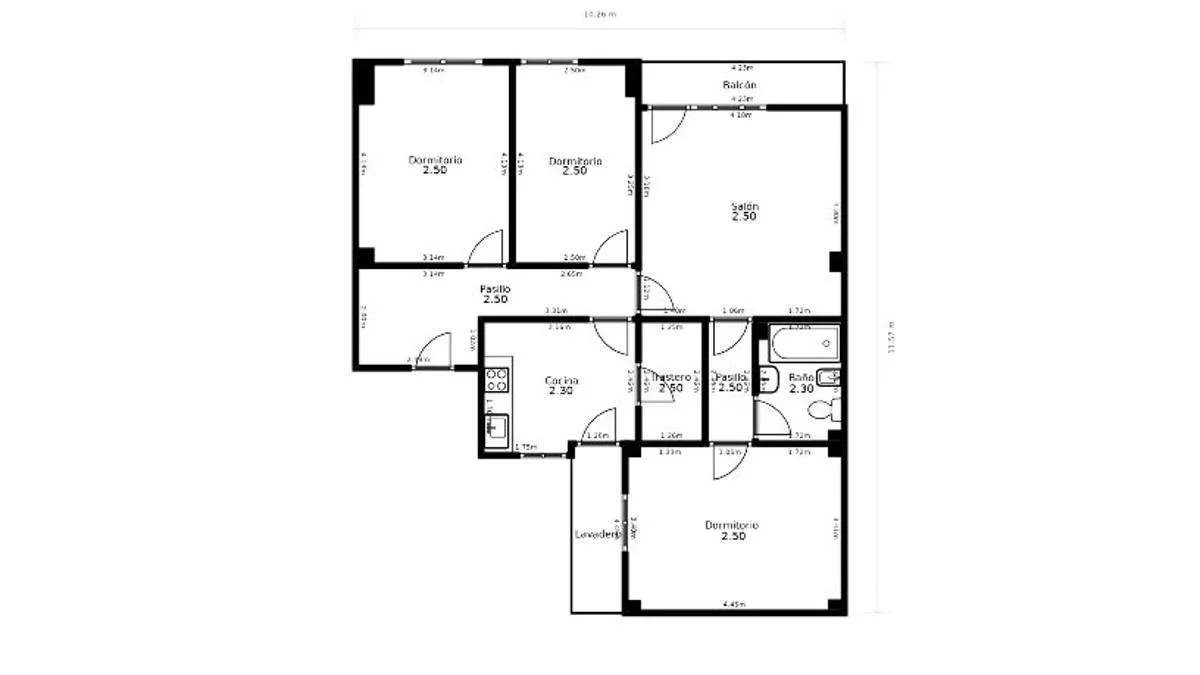 Piso céntrico en Abarán, tres habitaciones