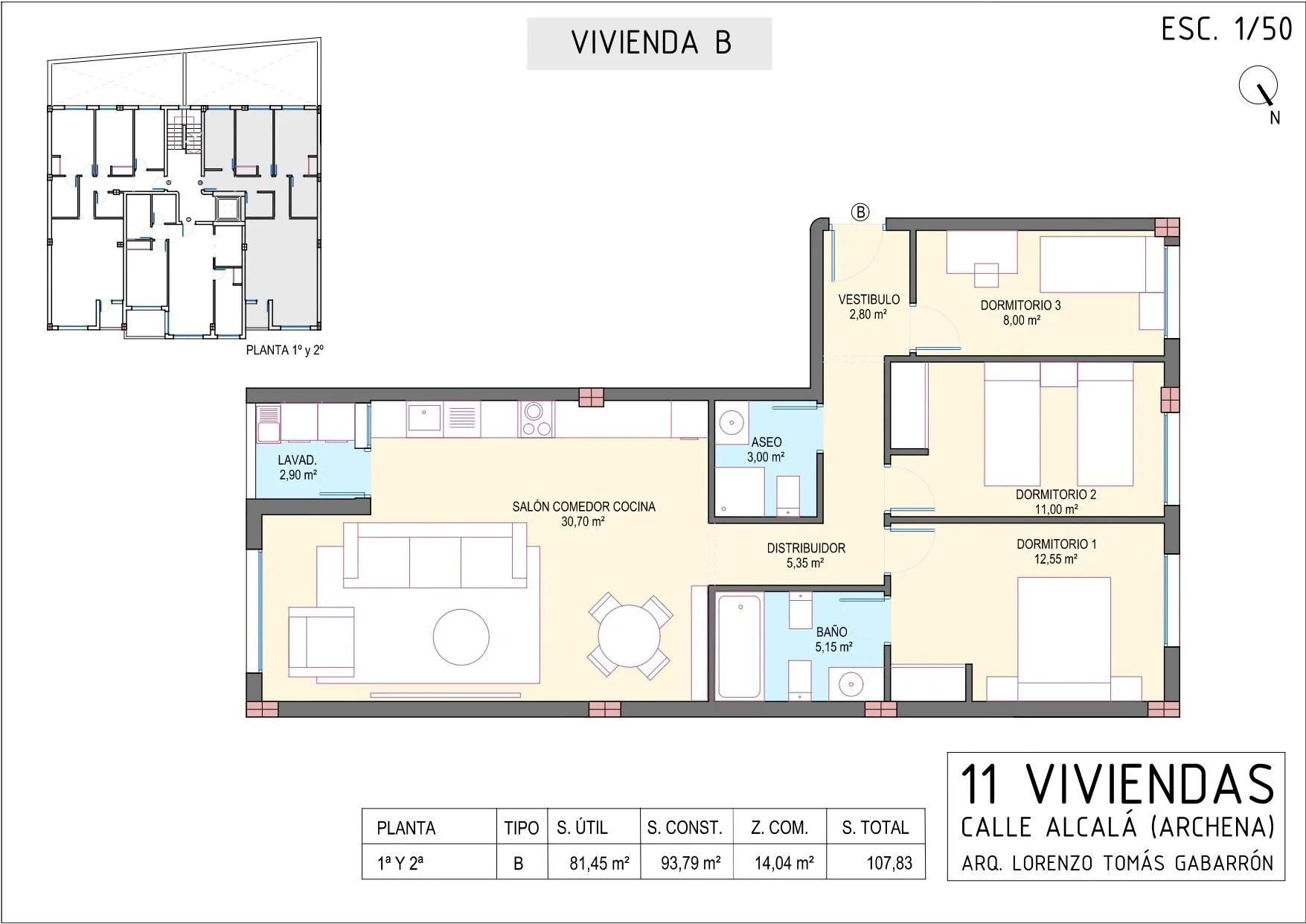 New-build Archena flat, three bedrooms