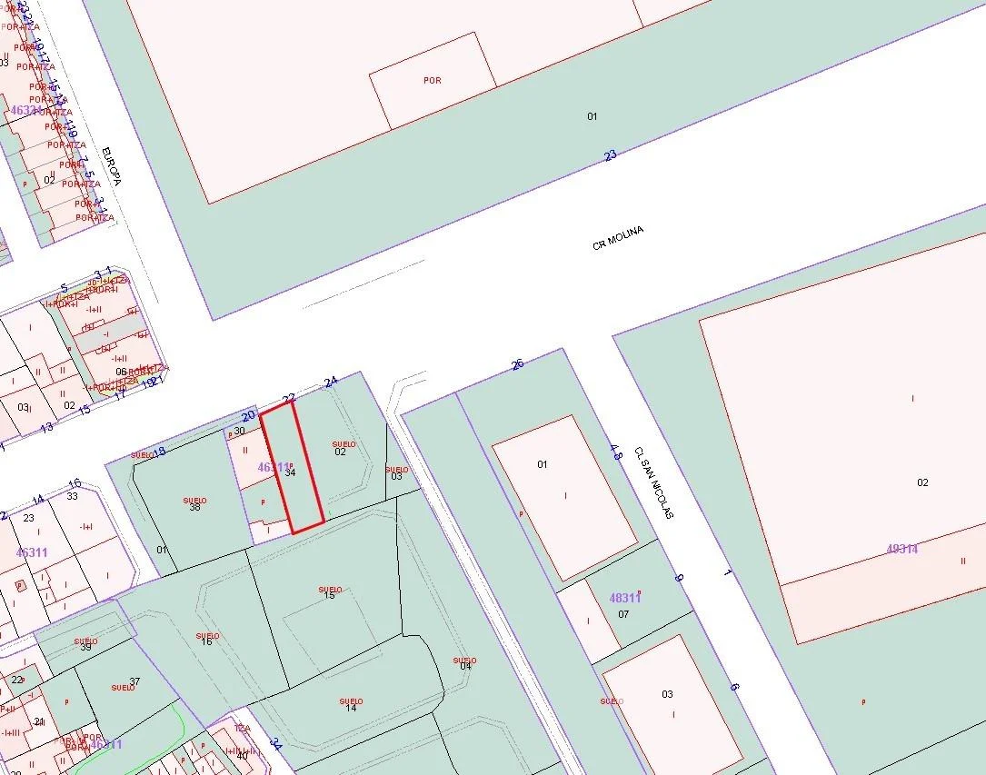 Solar urbano céntrico de 298 m²