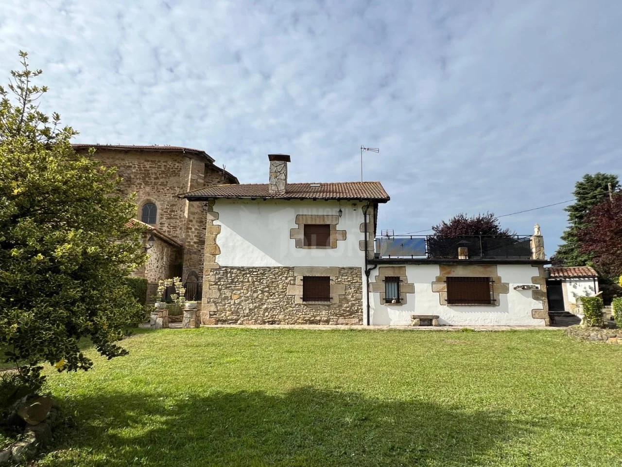 Rustic duplex house with large plot