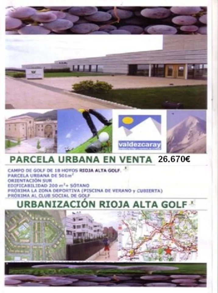 Parcelas urbanas junto al golf en Cirueña