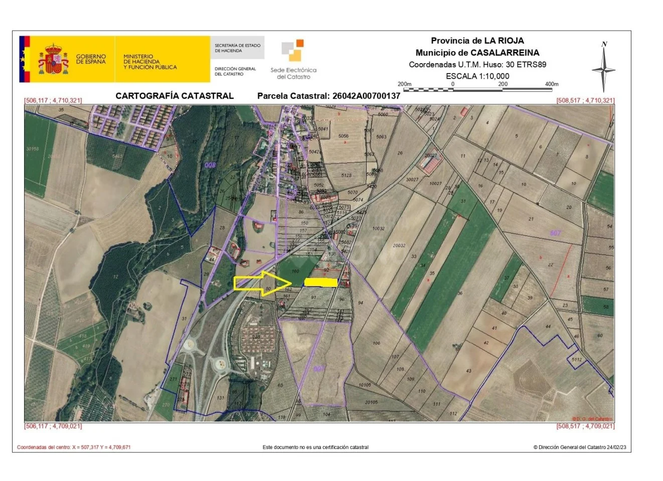 Irrigated rural land in Casalarreina