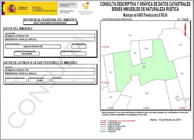 Rustic Haro land, 12,340 m²