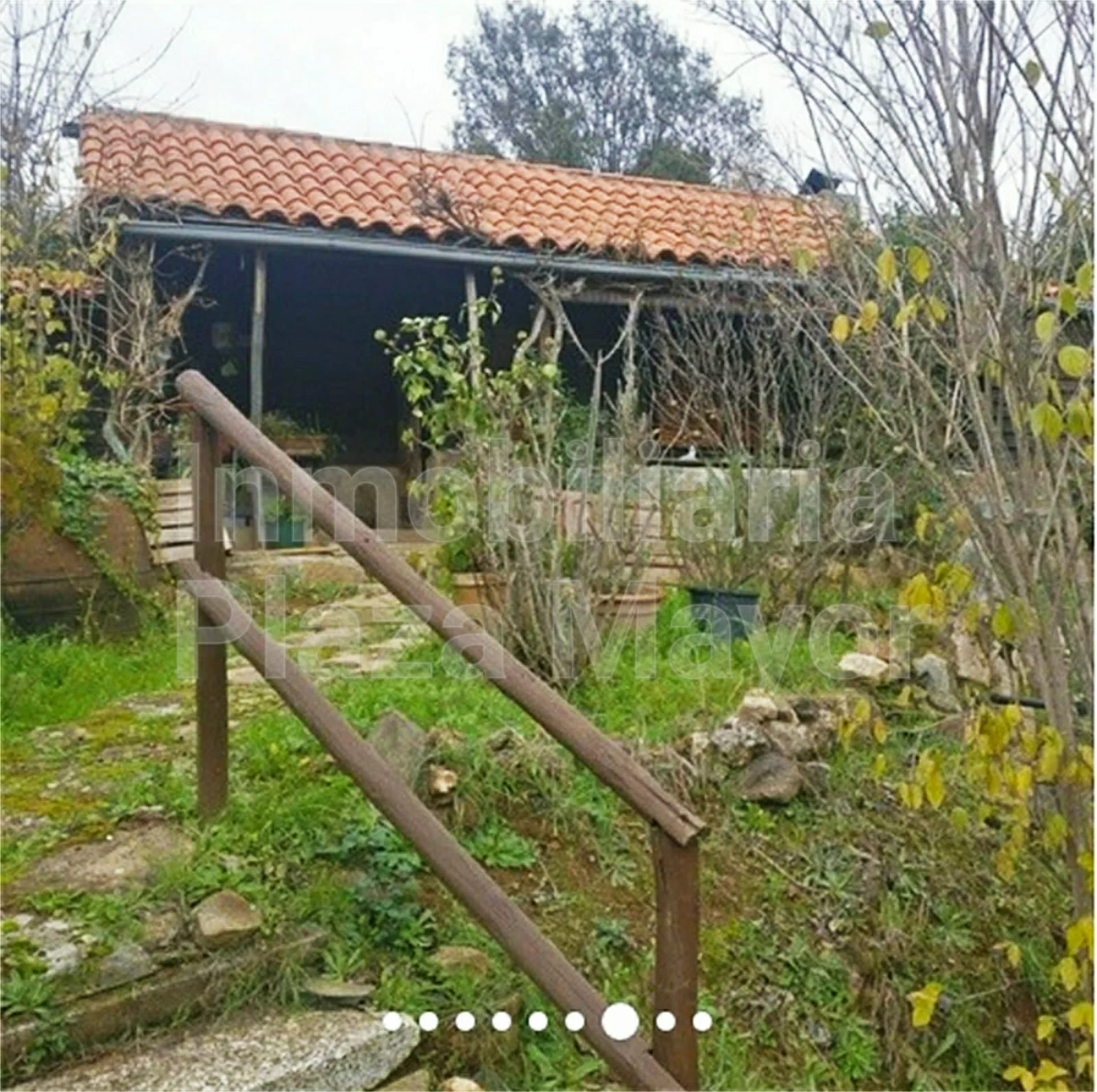 Parcela rústica con bungalow de madera