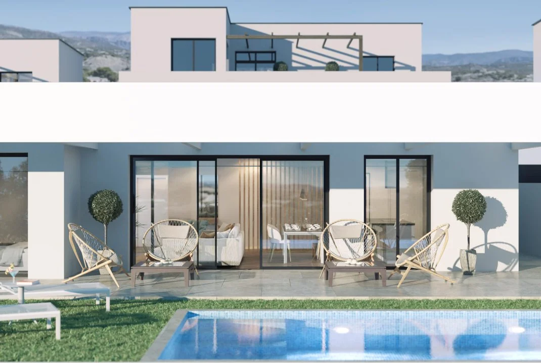 Villa de obra nueva con vistas al mar en Finestrat