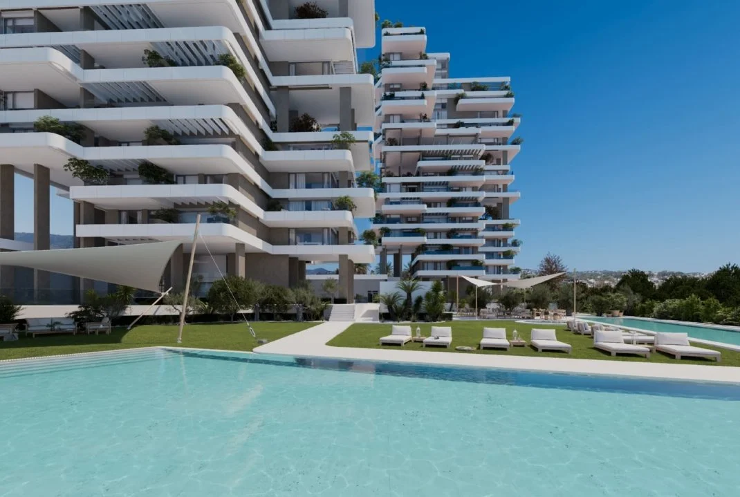 New-build Calpe flat with sea views