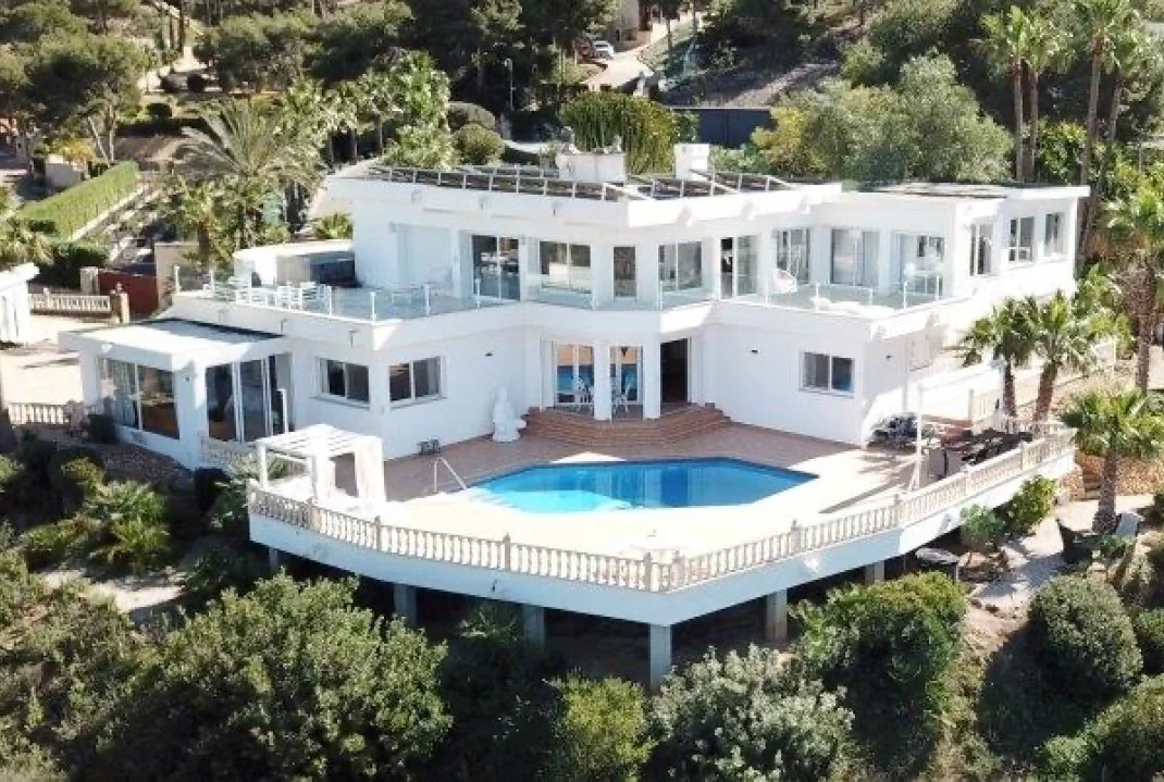 Private villa with panoramic coastal views