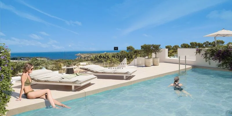 Apartamento nuevo en Menorca con vistas al mar
