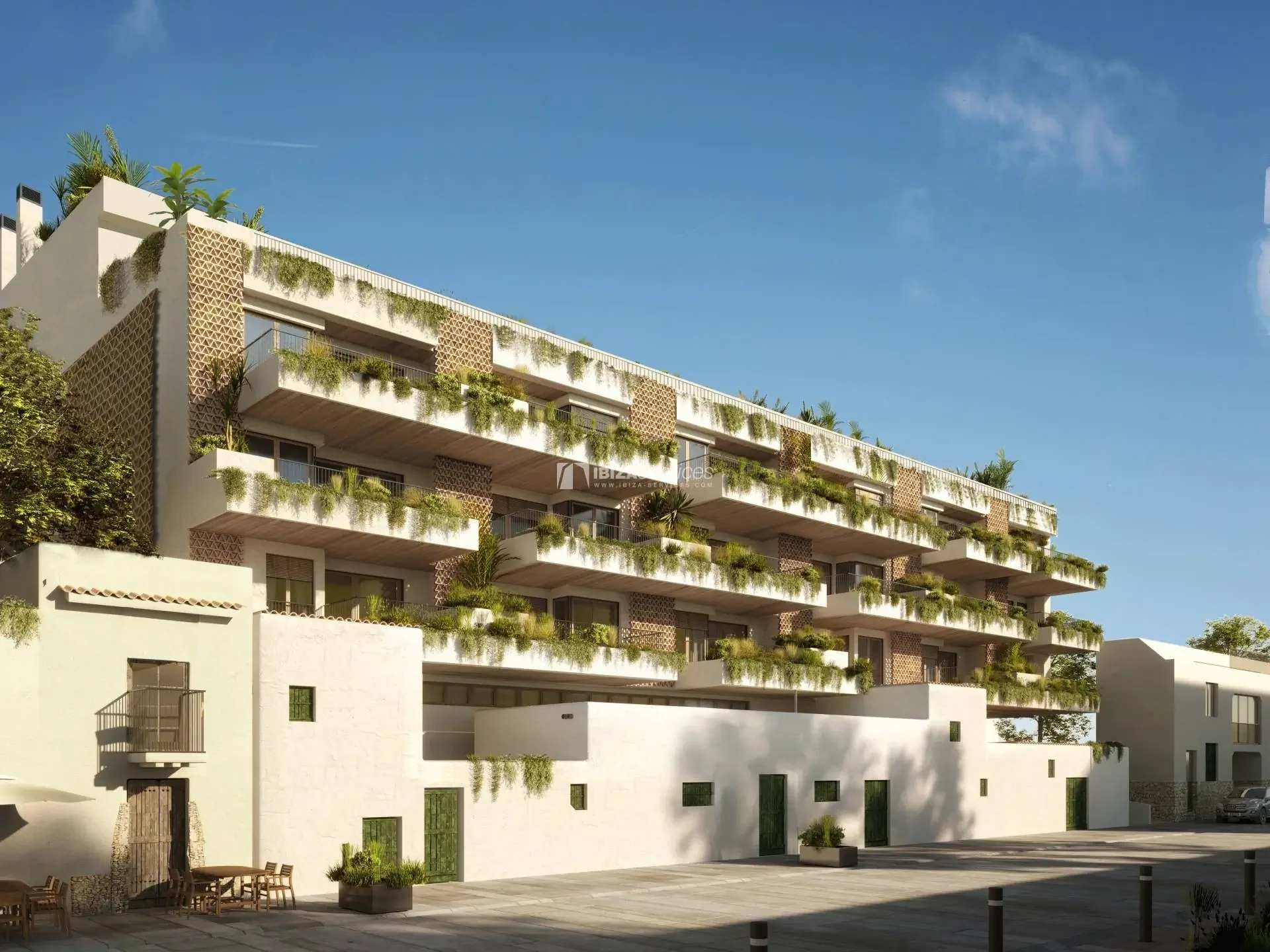 Off-plan two-bedroom flat with pool