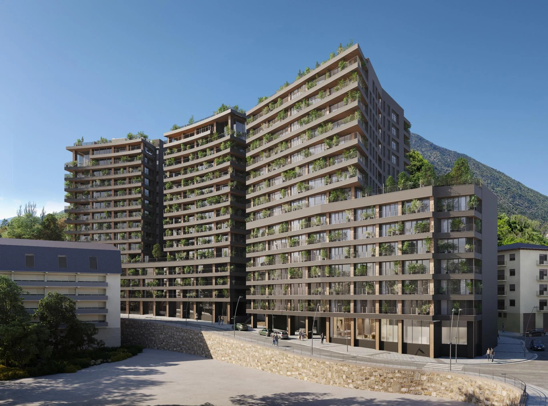 Gran local comercial en construcción