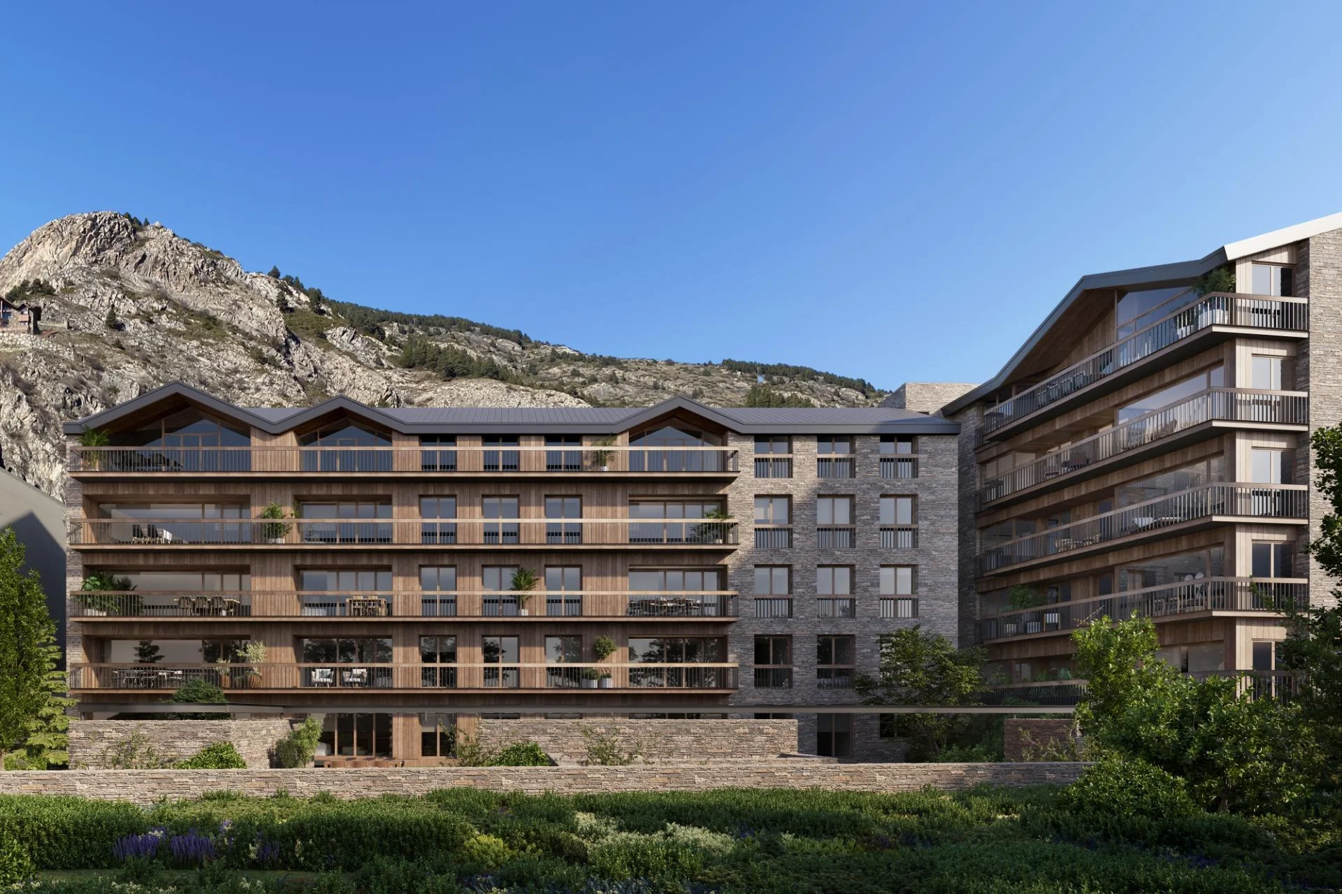 New-build Canillo flat with private garden