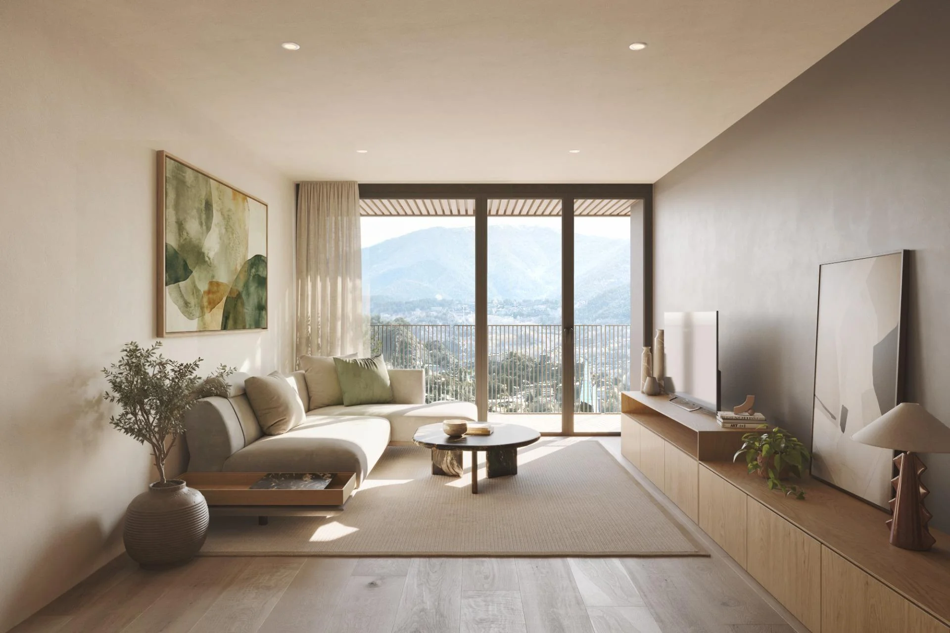 Piso proyectado con vistas panorámicas al valle