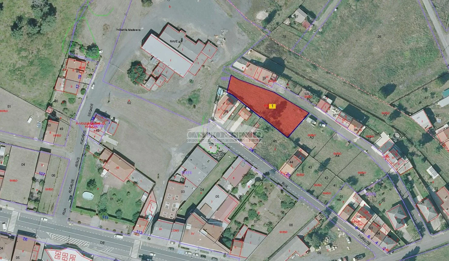 Solar urbano en Melide, 937 m²