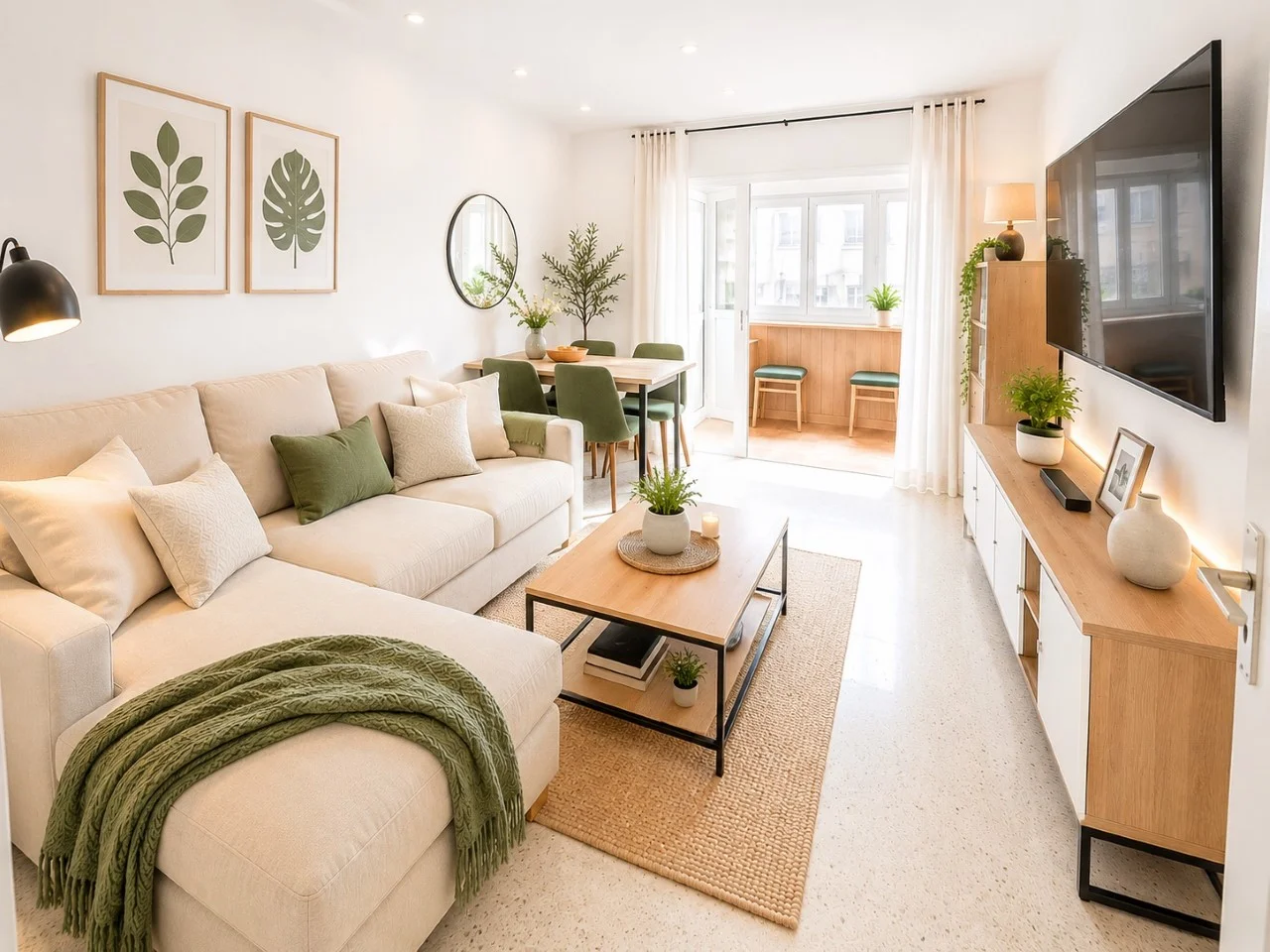 Exterior three-bedroom flat in Espirall