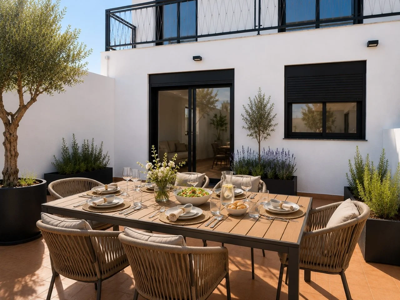 Casa pareada de obra nueva con jardín privado